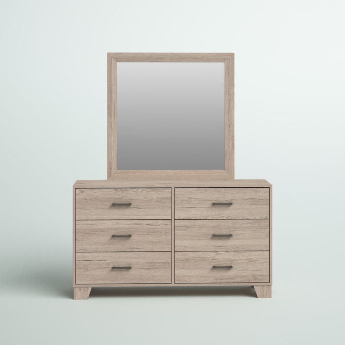 Zipcode Design™ Beckville 6 Drawer Dresser with Mirror & Reviews Wayfair